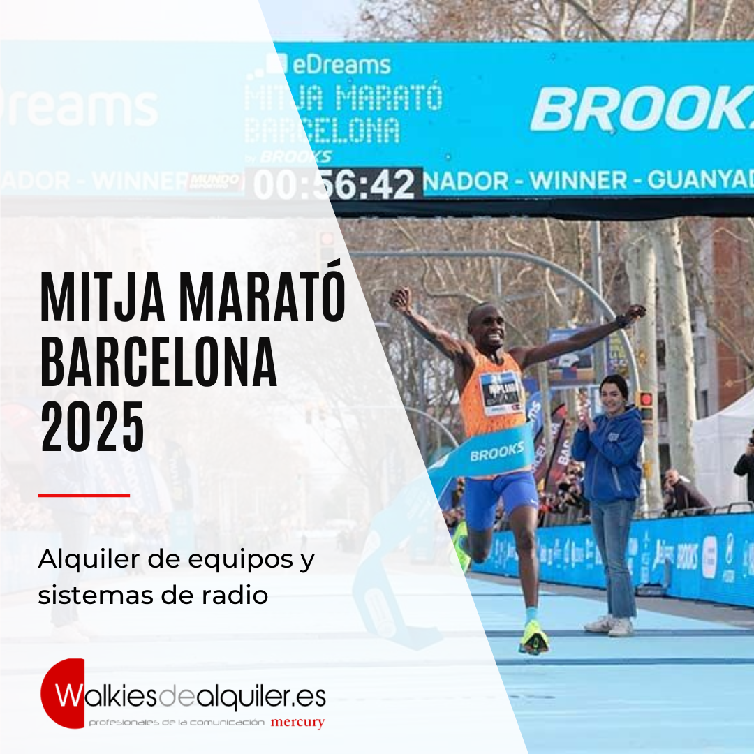 Alquiler de walkies para la Mitja Marató Barcelona